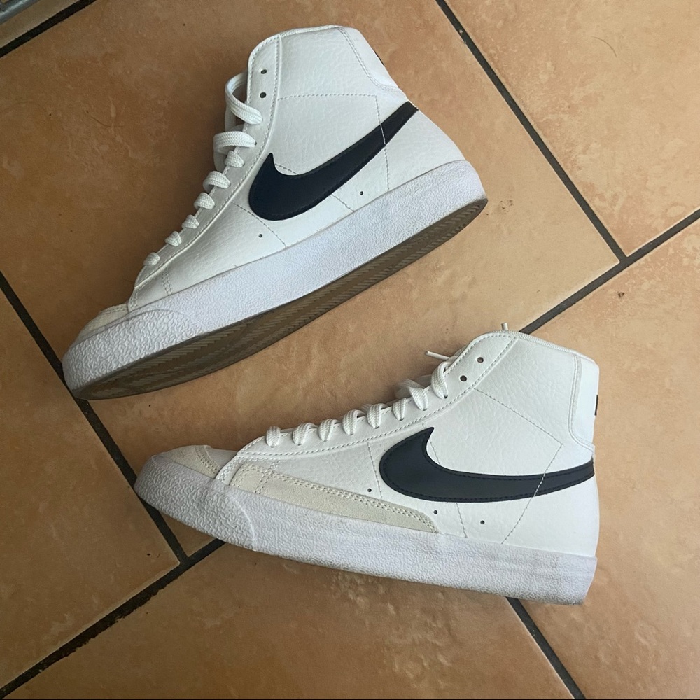 White Nike blazers